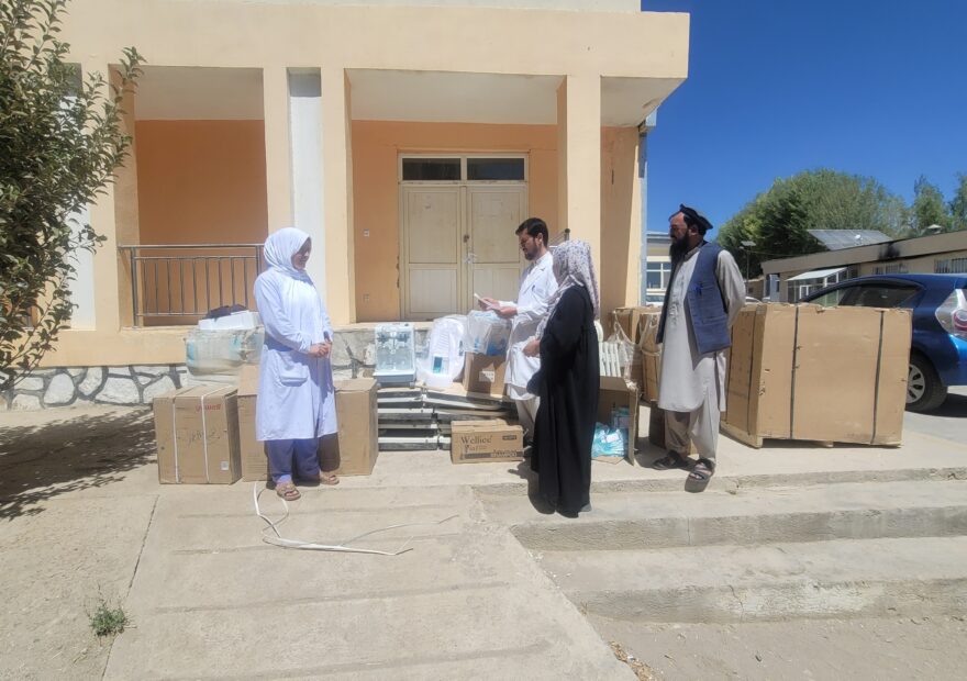 IGI delivering program equipment and supplies to a community in Afghanistan