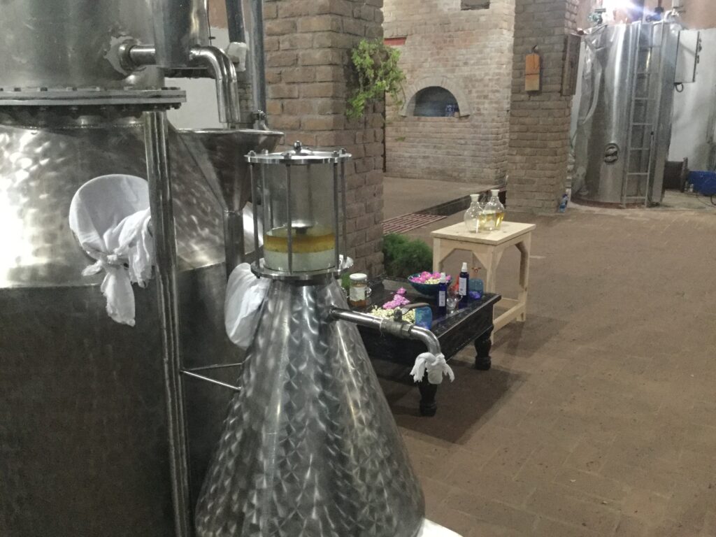Rose-petal distillation stills